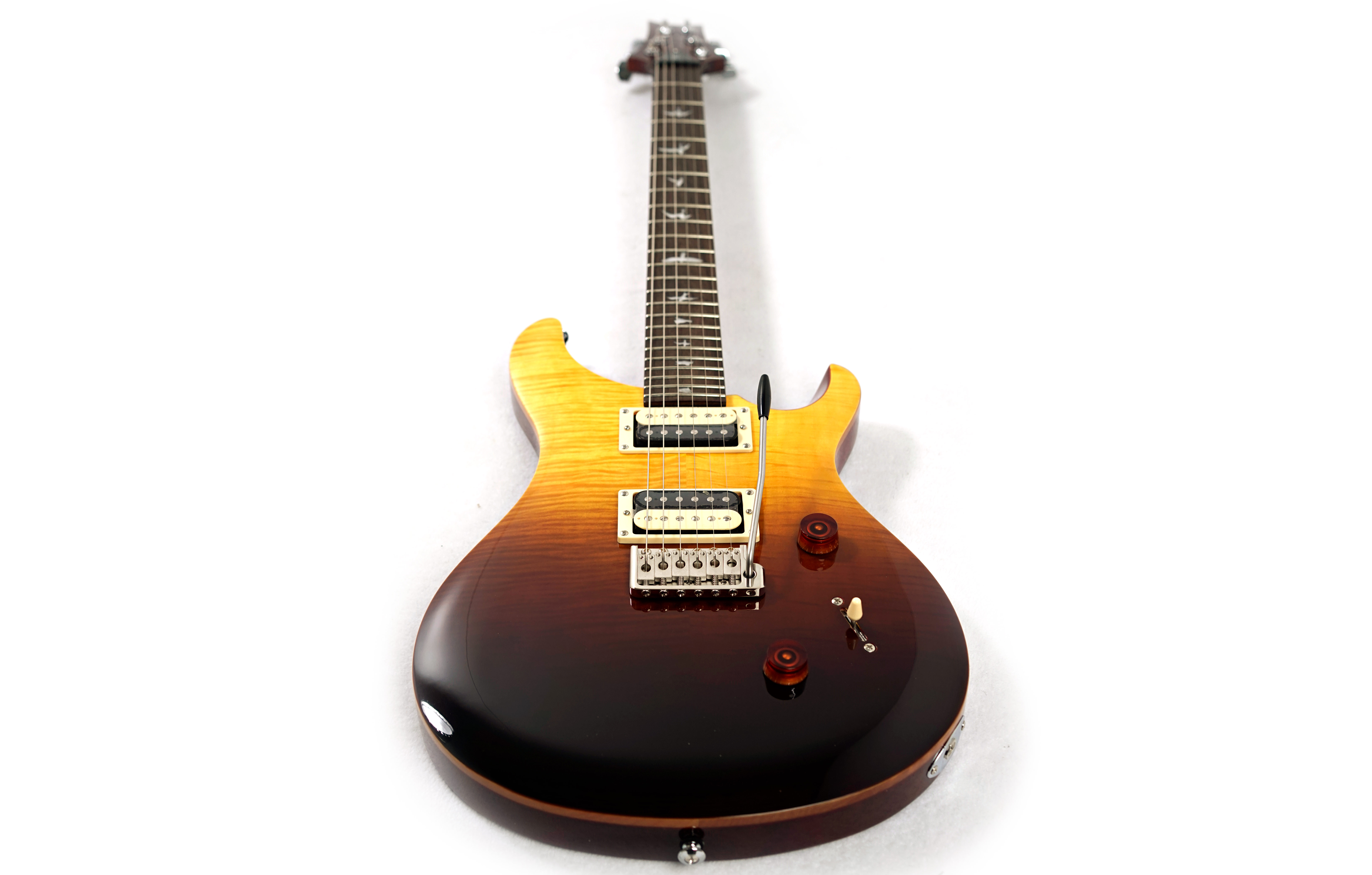 prs se custom 24 amber fade