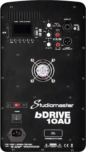 Studiomaster bDrive 10AU 10 Inch Active Speaker With Media Player and Bluetooth Studiomaster bDrive 10AU 10 Inch Active Speaker With Media Player and Bluetooth