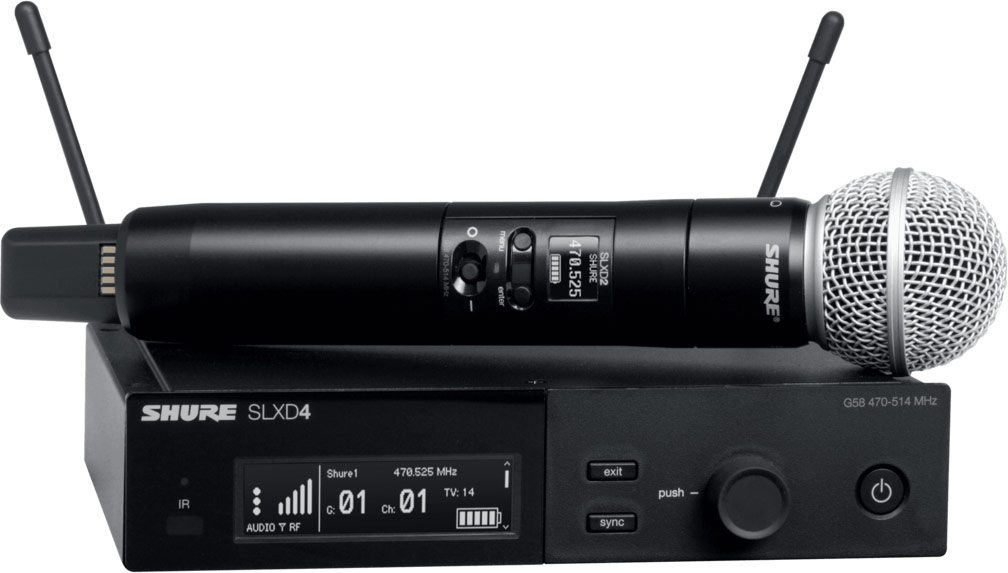 Shure SLXD24UK SM58 K59 Wireless System with SM58 Handheld Rack Mount