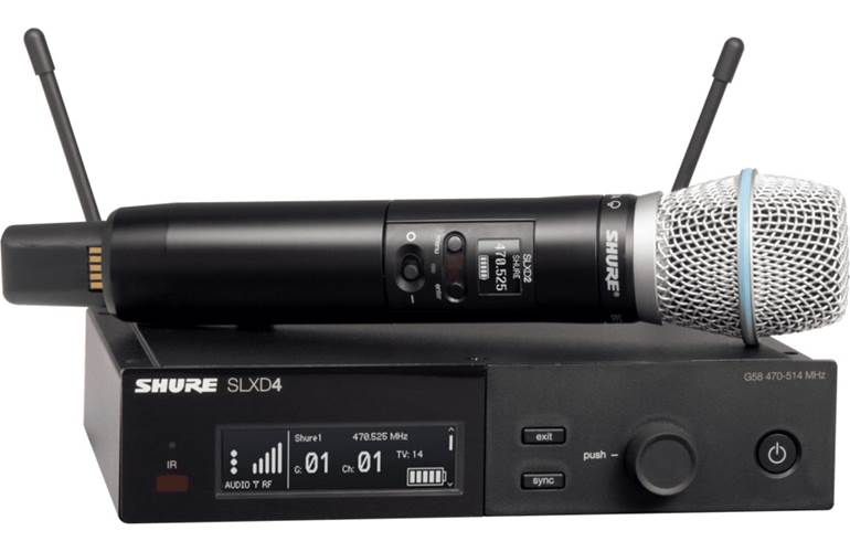 Shure SLXD24UK/B87A-K59 Wireless System with Beta87A Handheld (Rack Mount)