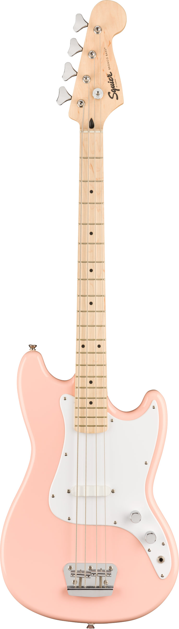 squier affinity bronco bass shell pink