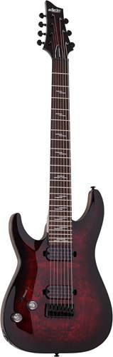 Schecter Omen Elite-7 Black Cherry Burst Left Handed