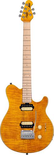Music Man Sterling Sub Axis Flame Maple Trans Gold Maple Fingerboard