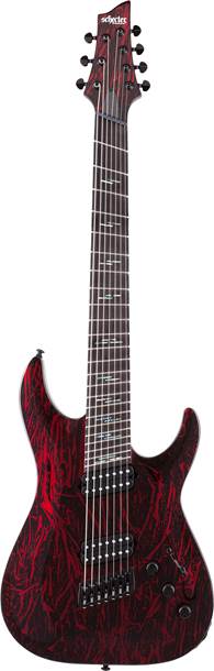 Schecter C-7 MS Silver Mountain Blood Moon