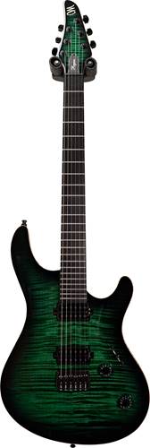 Mayones Regius 6 Trans Dirty Green Burst Gloss Finish, 4A Flame Maple Top, Swamp Ash Body, Bare Knuckle TKO Pickups