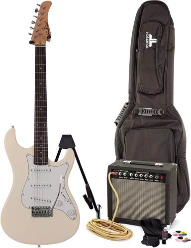 EastCoast GS100 Arctic White Electric Guitar Pack