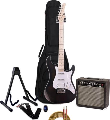 EastCoast GS100H Deluxe Trans Black Burst Electric Guitar Pack