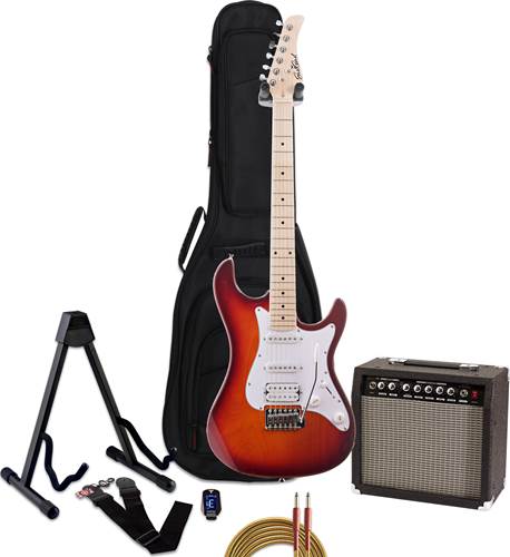 EastCoast GS100H Deluxe Tobacco Burst Electric Guitar Pack