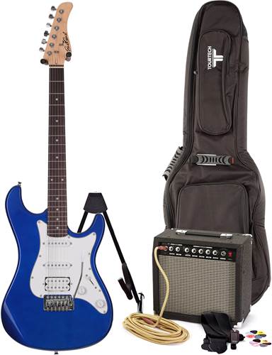 EastCoast GS100H Ocean Metallic Blue Electric Guitar Pack