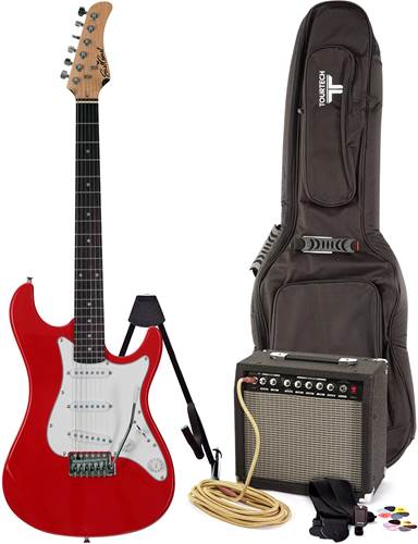 EastCoast GS100 Race Red Electric Guitar Pack