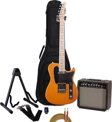 EastCoast GT100H Deluxe Butterscotch Blonde Electric Guitar Pack