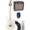 EastCoast Electric Pack EC-GS100H-AWT Arctic White MN HSS White Scratch Plate Front View