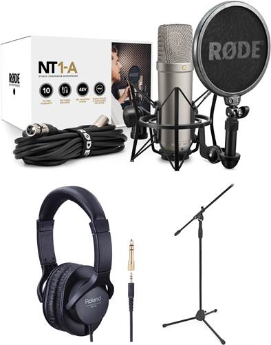 Rode NT1-A Vocal Recording Pack with Mic Stand and Headphones