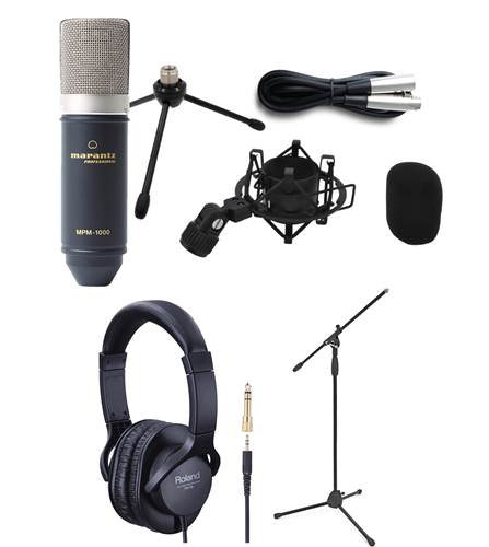 Marantz MPM-1000 Vocal Recording Pack with Mic Stand and Headphones
