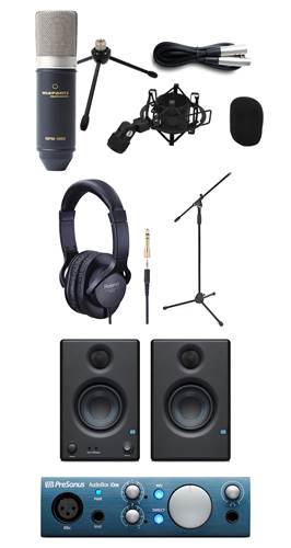 Marantz MPM-1000 Vocal Recording Pack with Mic Stand, Headphones, Eris E3.5 and Audiobox iOne