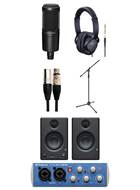 Audio Technica AT2020 Vocal Recording Pack with Mic Stand, Headphones, Presonus Eris E3.5 and Presonus Audiobox USB 96