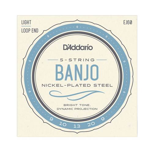 D'Addario EJ60 Banjo Light 5 String 09-20