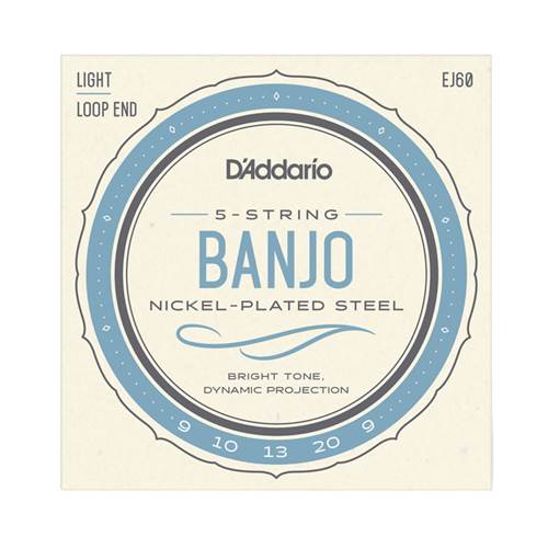 D'Addario EJ60 Banjo Light 5 String 09-20 D'Addario EJ60 Banjo Light 5 String 09-20