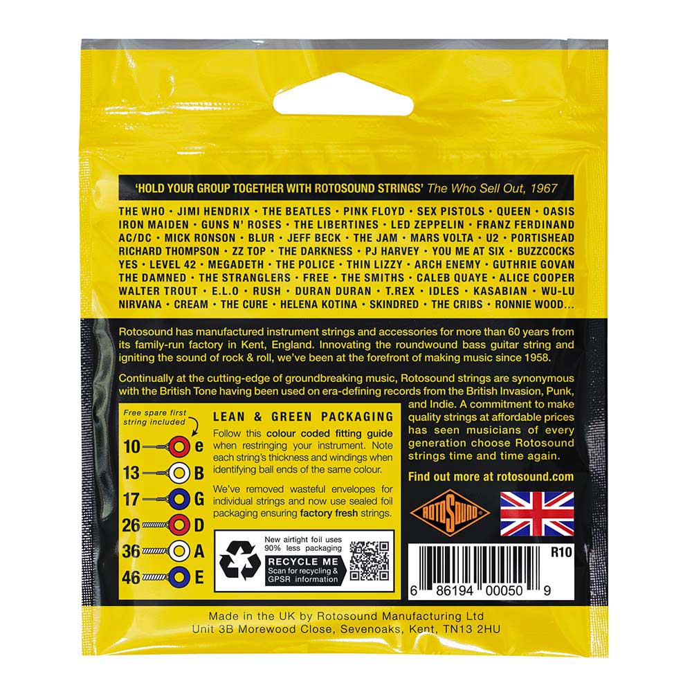 Rotosound R10 Roto Yellow 10-46
