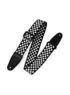 Levy's MP-28 Black and White Chequered Guitar Strap
