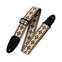 Levy's M8HT-07 Hootenanny 2 Inch Woven Guitar Strap Diamond Gold/White Front View