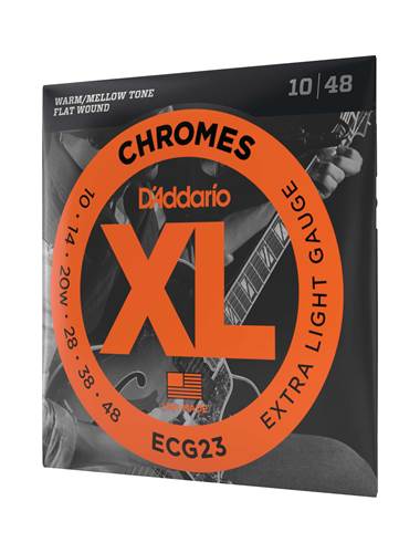 D'Addario ECG23 Chromes Flat Wound 10-48