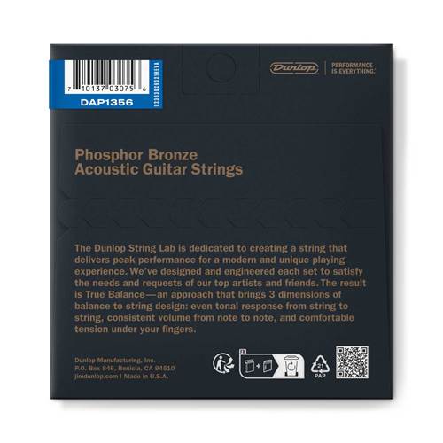 Dunlop DAP1356 Phosphor Bronze Acoustic Strings 13-56 Dunlop DAP1356 Phosphor Bronze Acoustic Strings 13-56