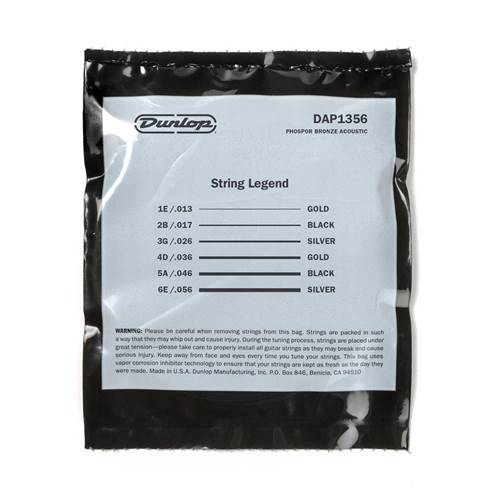 Dunlop DAP1356 Phosphor Bronze Acoustic Strings 13-56 Dunlop DAP1356 Phosphor Bronze Acoustic Strings 13-56