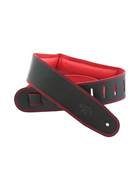 DSL GEG25-15-6 Leather 2.5 Inch Padded Garment Black with Red Backing