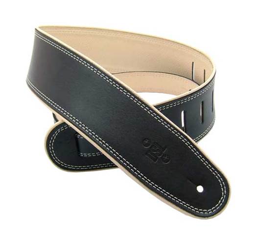 DSL GEP25-15-3 Garment Leather 2.5 Inch Rolled Edge Black/Beige