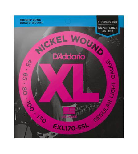 D'Addario EXL170-5SL XL Light Super Long Scale 5-String Bass 45-130