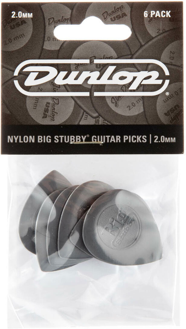 Dunlop 445P200 Big Stubby Nylon Pick Pack 2.0MM