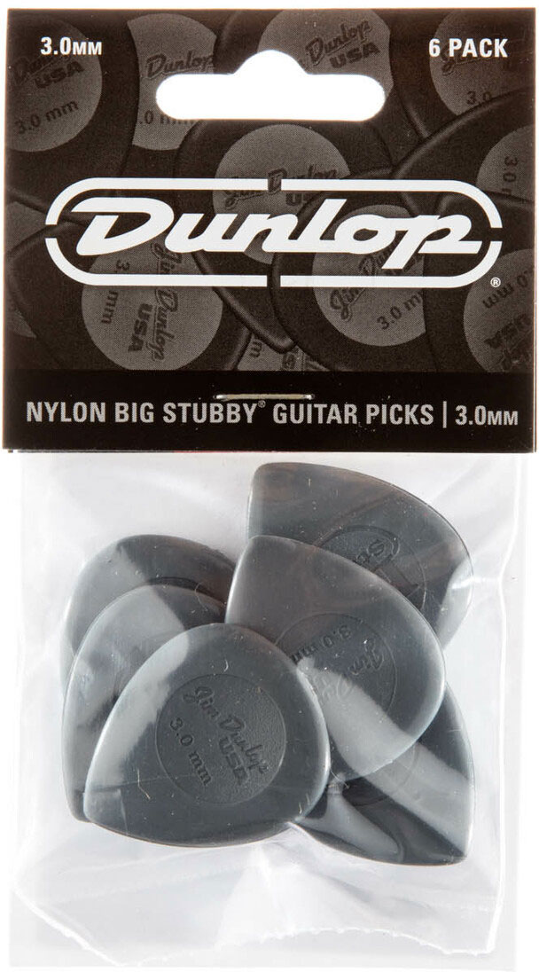 Dunlop 445R300 Big Stubby Nylon Pick Pack 3.0MM