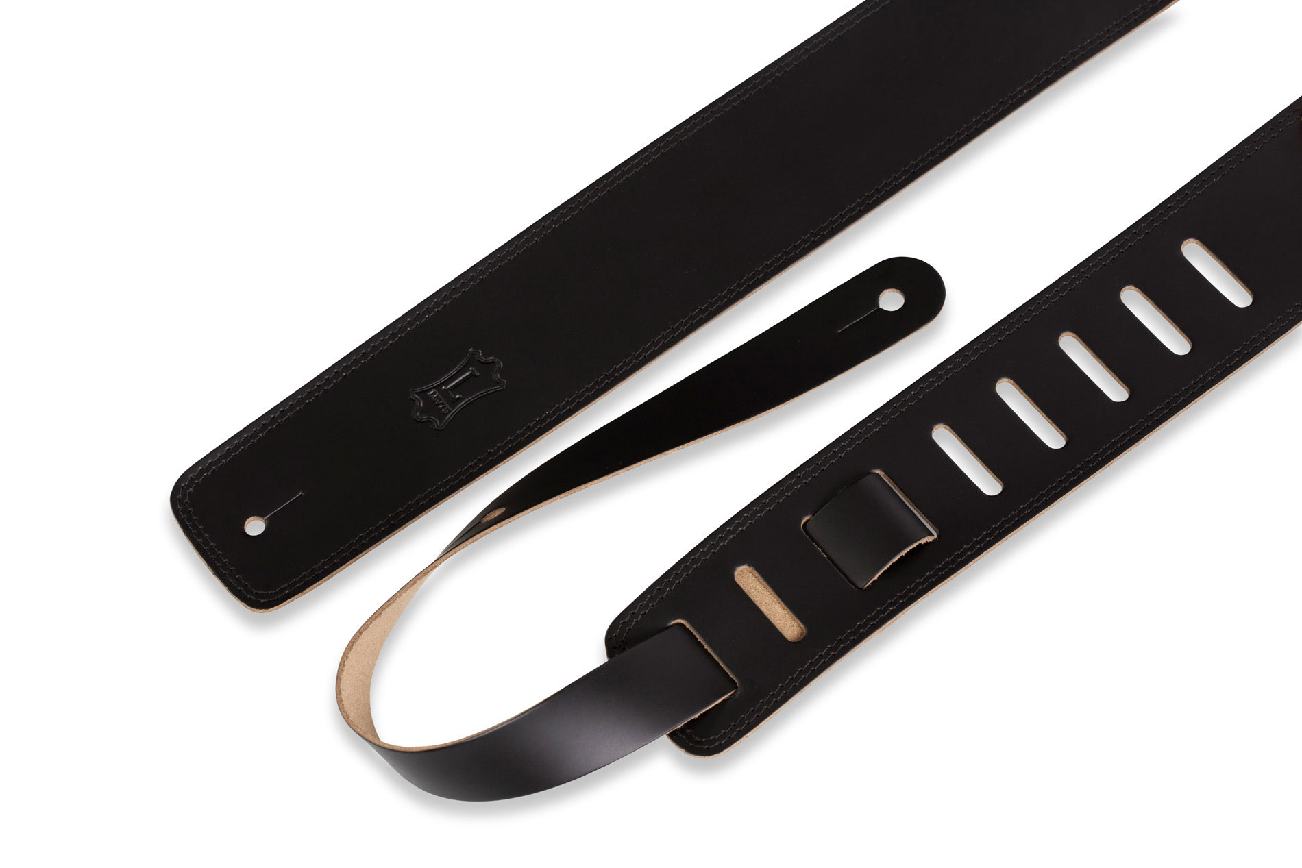 Levy's DM1 Black Leather Guitar Strap