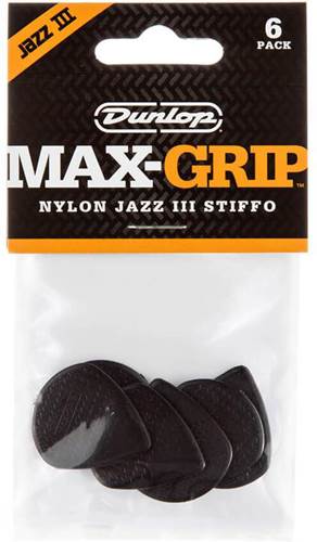 Dunlop Player Pack Max-Grip Nylon Jazz III Stiffo 6 Pack
