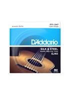 D'Addario EJ40 Folk Set Silk & Steel Acoustic 11-47