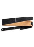 Taylor 2.5 Inch Embroidered Suede Guitar Strap Black