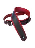 DSL GEB25-15-6 Garment Leather 2.5 Inch Black/Red Piping and Buckle