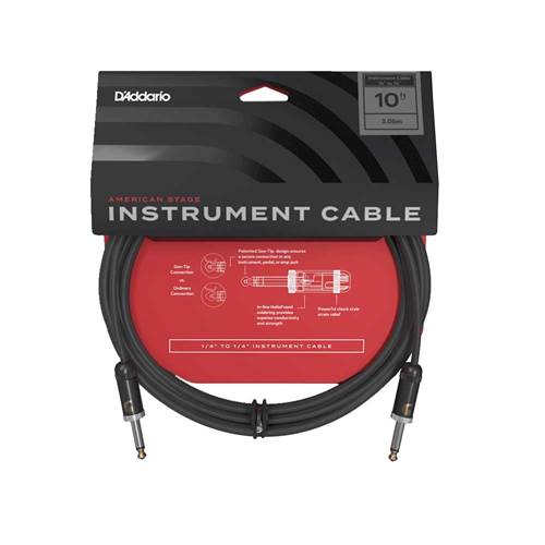 D'Addario Planet Waves American Stage Instrument Cable 10ft