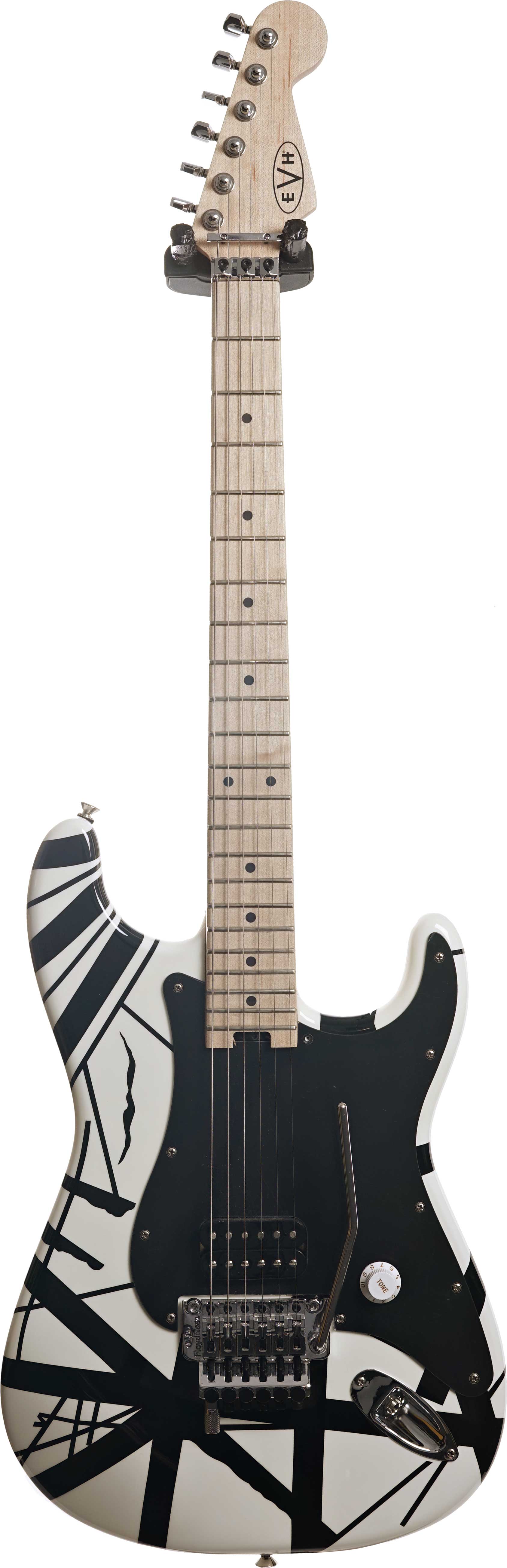 EVH Striped Series White with Black Stripes (Ex-Demo) #EVH2116599