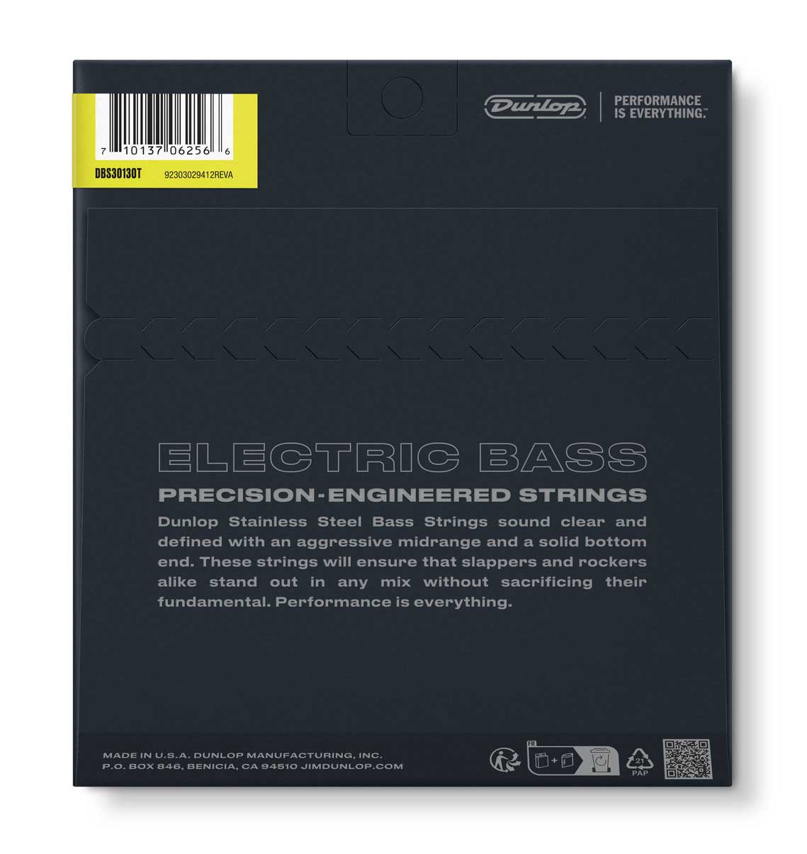 Dunlop DBS30130T Tapered B Stainless Steel 6-String Bass Strings 30-130