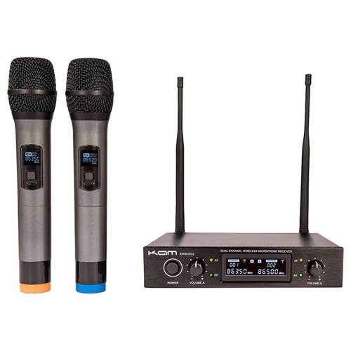 Kam HF Fixed Twin Channel Professional Wireless Microphone System
