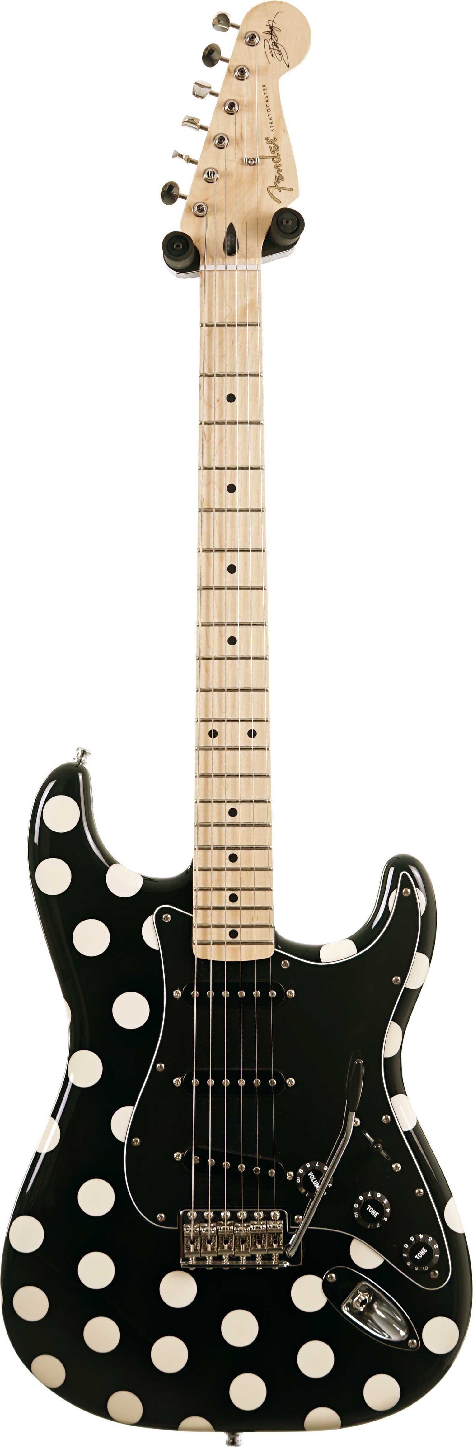 Fender Buddy Guy Polka Dot Stratocaster Maple Fingerboard Black/White Dots (Ex-Demo) #MX22136735