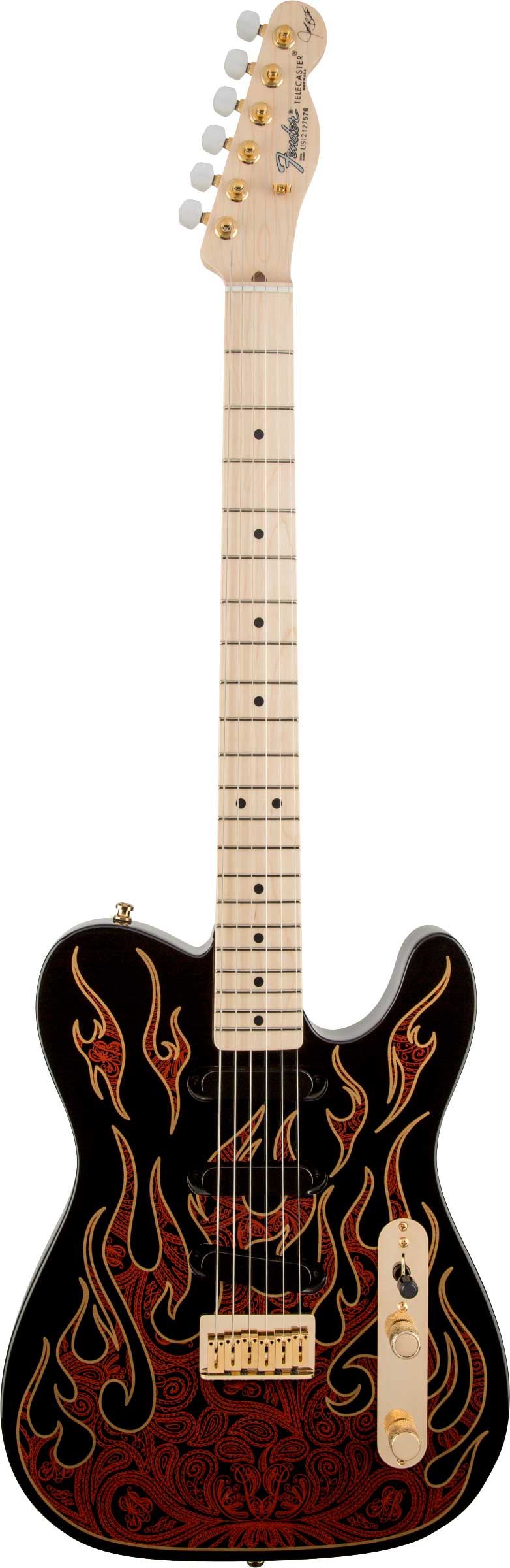 Fender James Burton Telecaster Red Paisley Flames