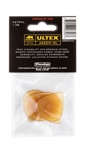Dunlop 427PXL Ultex Jazz III XL 6/Play Pack Picks Dunlop 427PXL Ultex Jazz III XL 6/Play Pack Picks