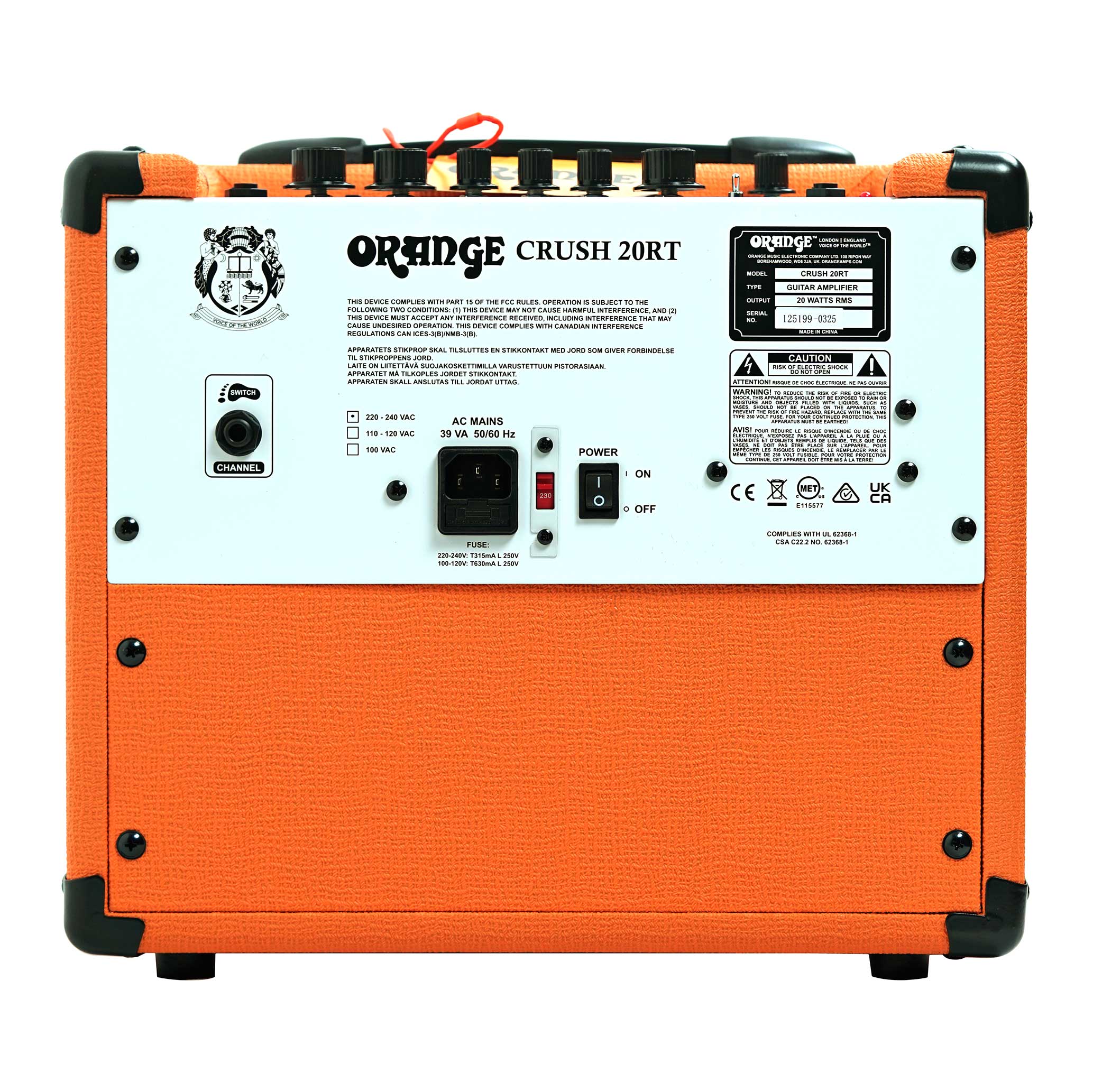 Orange Crush 20RT Combo Practice Amp (Ex-Demo) #125199-0325