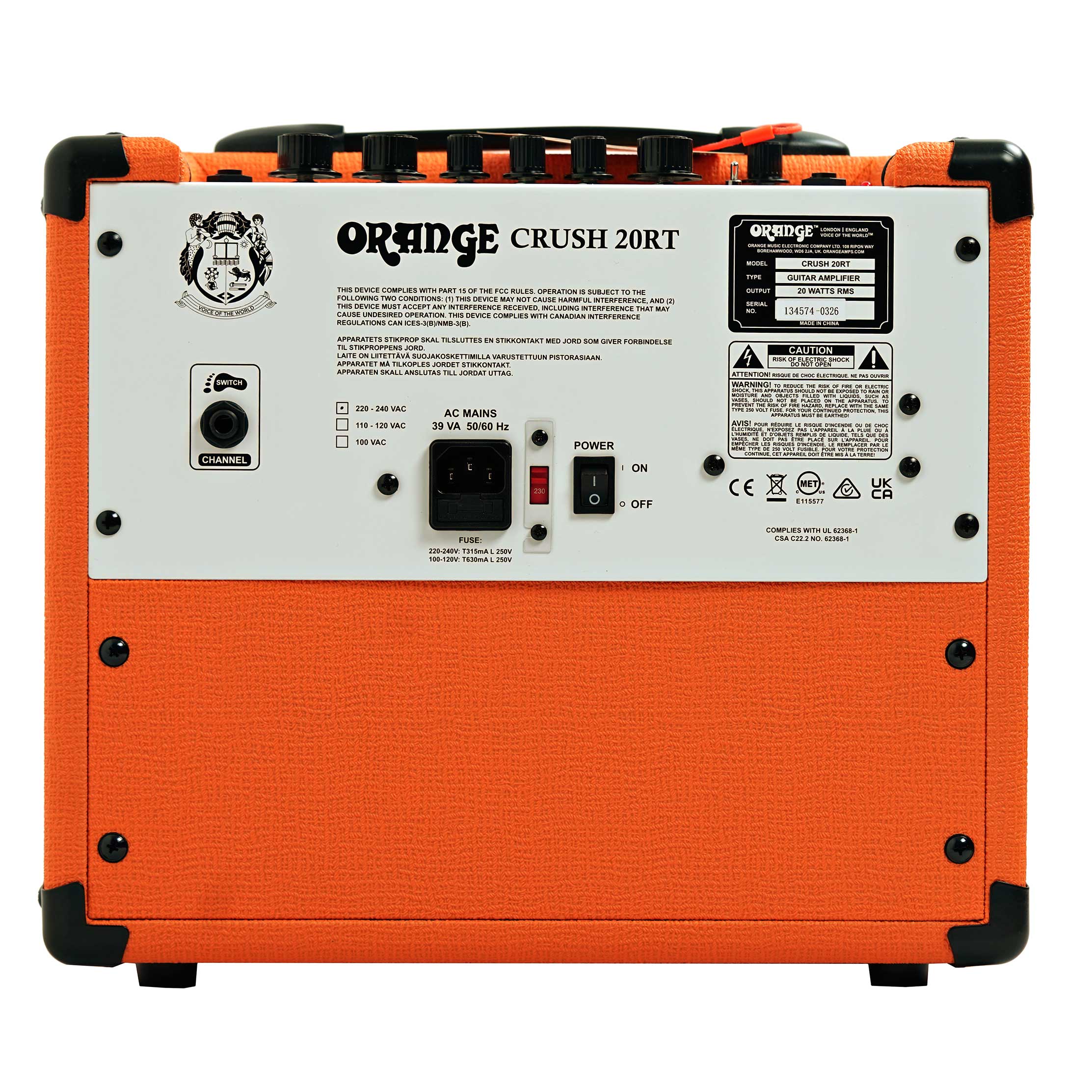 Orange Crush 20RT Combo Practice Amp (Ex-Demo) #134574-0326