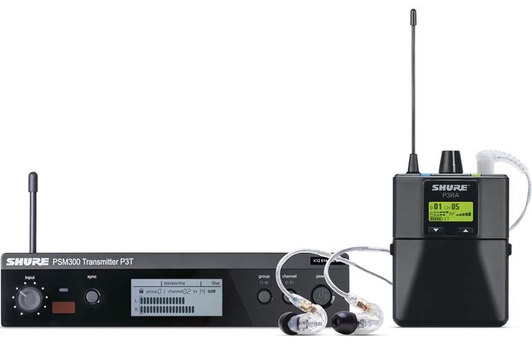 Shure PSM300 IEM System With Metal Receiver SE215 Earphones