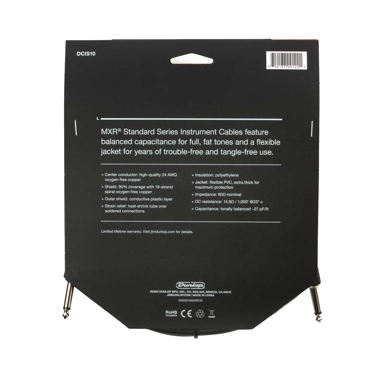 MXR 10ft Standard Instrument Cable Straight