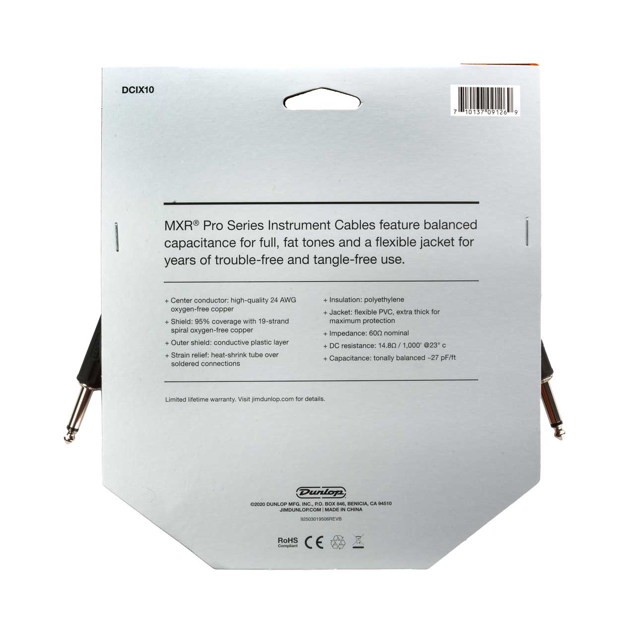 MXR Pro Series Instrument Cable 10ft Straight